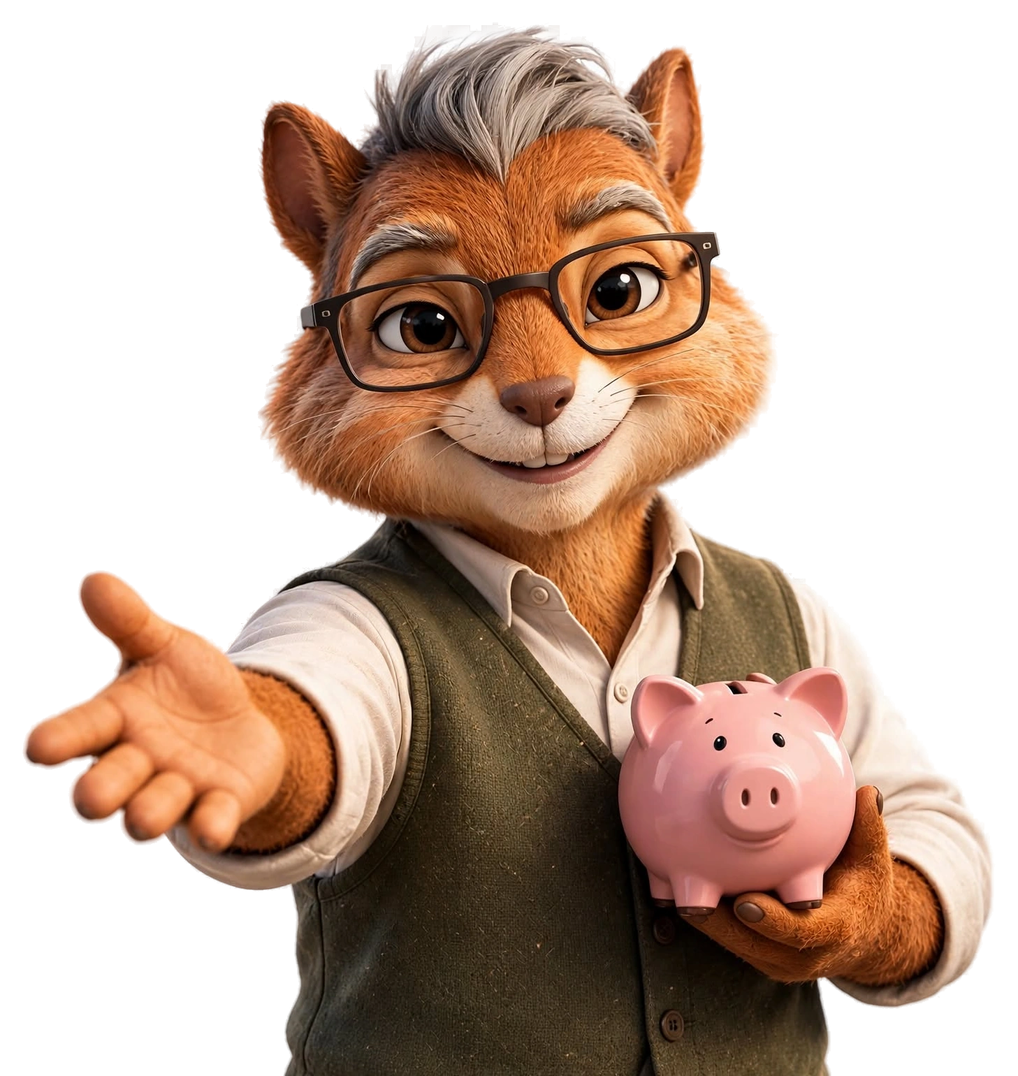 Avatar redondo de Poupa, mascote de economia do Economianet